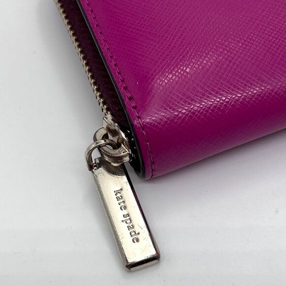 Kate Spade Staci Purple & Pink Color Block Large Bifold Wallet - Picture 3 of 12